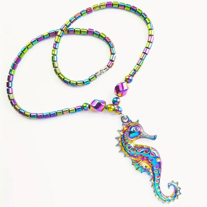 Colorful Sea Horse Necklace