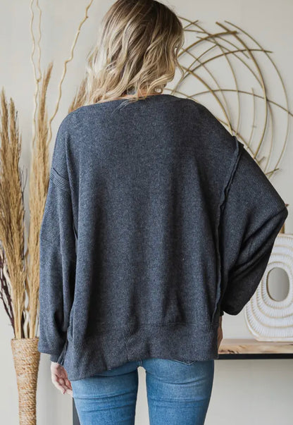 Cozy Oversized Sweater: charcoal