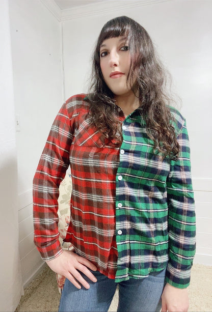 Double Color Plaid Shirt