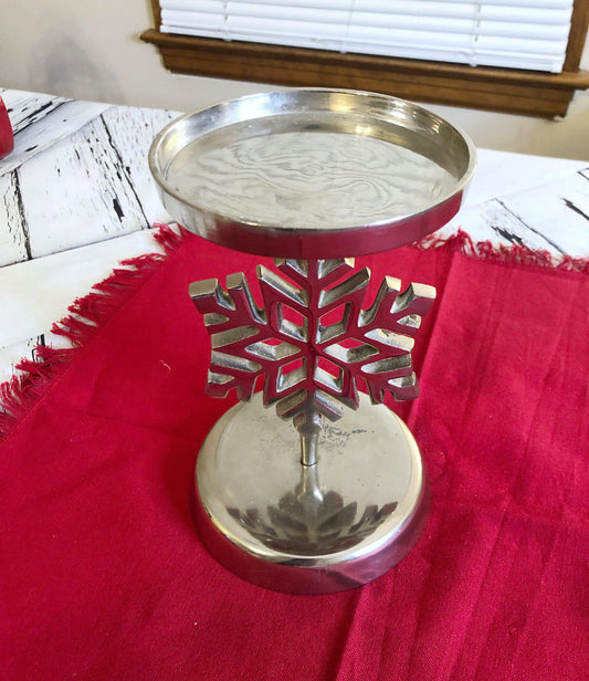 Snowflake Metal candlestick