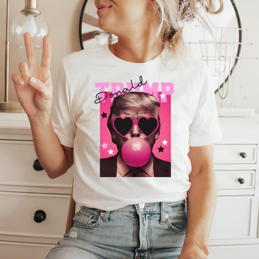 Trump Pink Bubblegum Graphic Tee