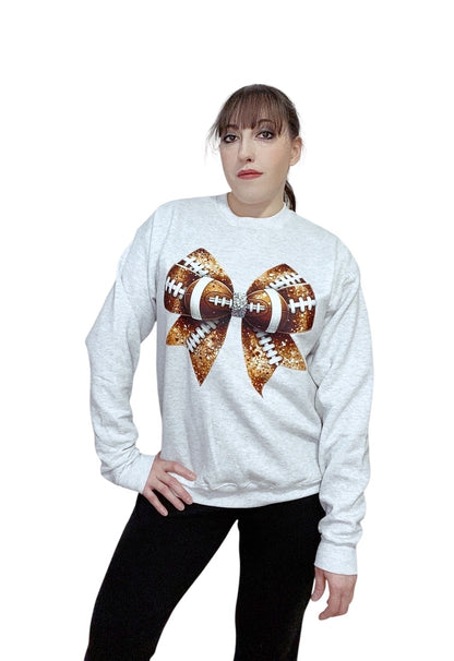 Coquette Bow Football Sweatshirt