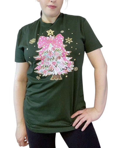 Preppy Christmas Tree Graphic Tee