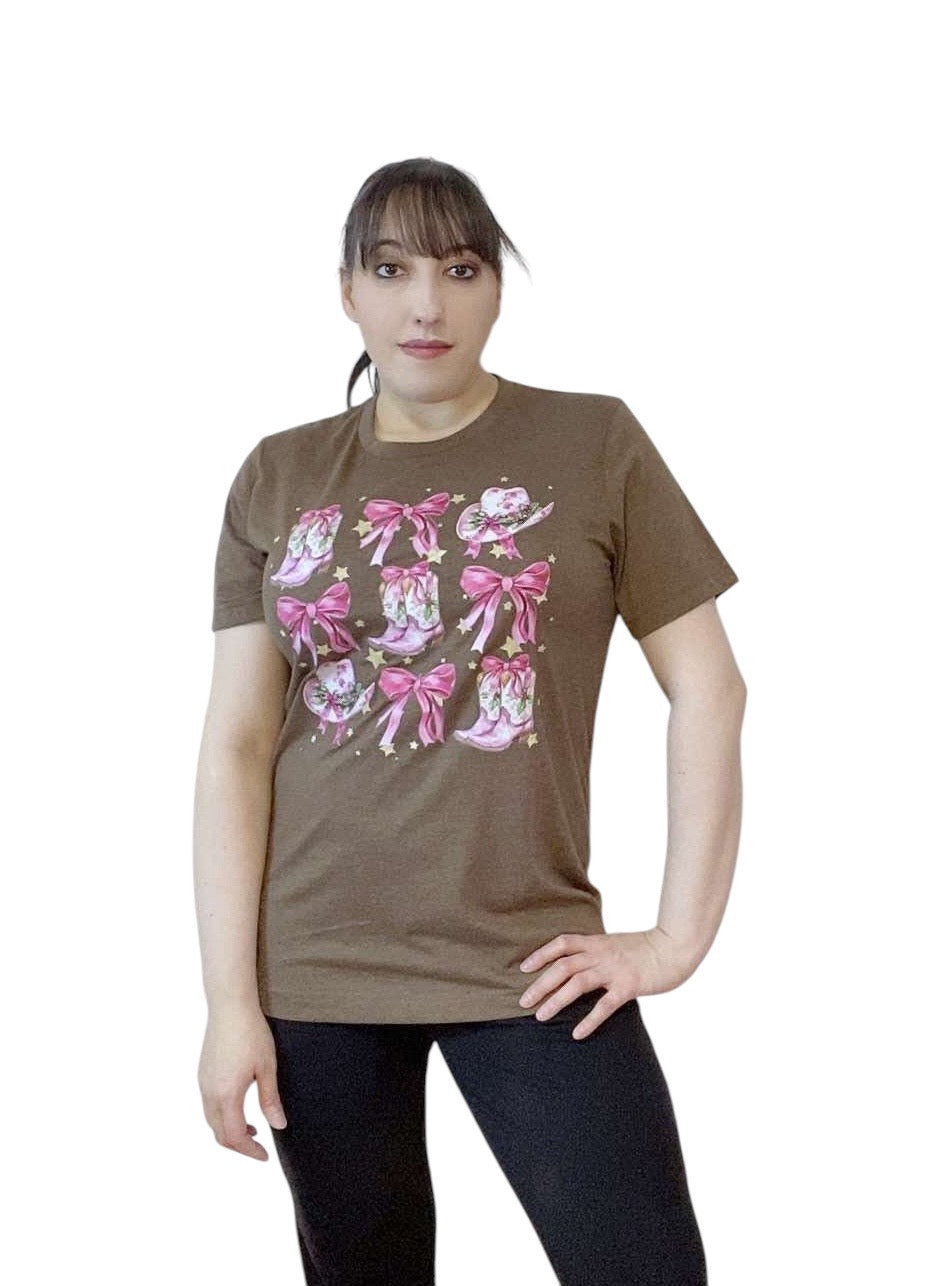 Coquette Bows And Boots Graphic Tee