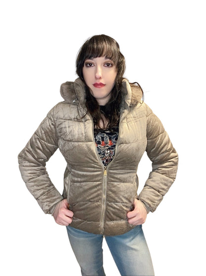 Valerie Velour Jacket: champagne