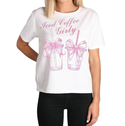 Iced Coffee Girlie Graphic Tee