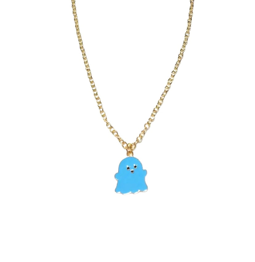 Ghost necklace: blue