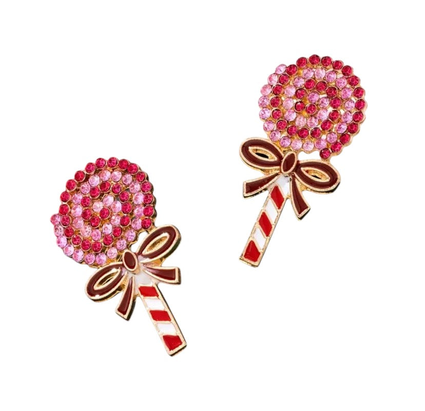 Lollipop Rhinestone earrings