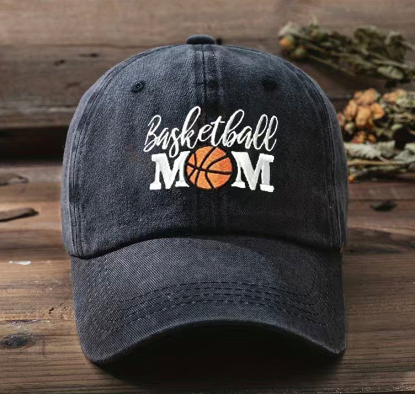 Basketball Mom Hat Sports Team Support Athlete Parenting Athletics Game day Fashion Embroidered Casual wear Proud Fan Adjustable Comfortable Sporty Accessories Basketball season