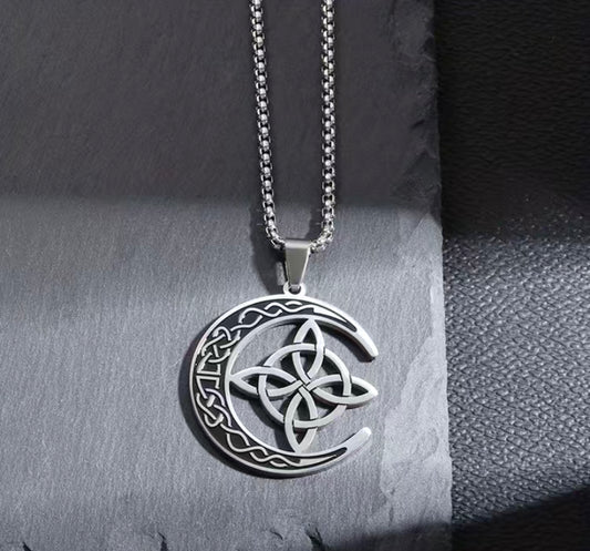 Celtic Witch’s Knot Moon necklace