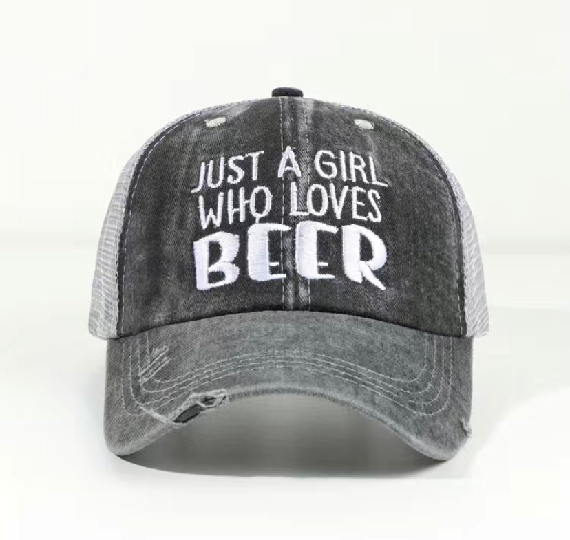 Just a girl who loves beer hat