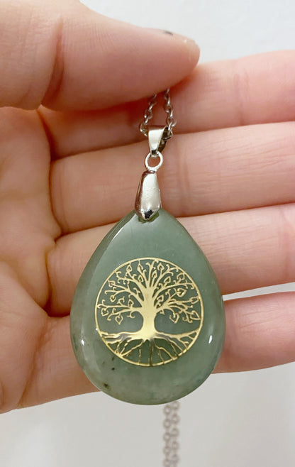 Green Aventurine Pendant Necklace