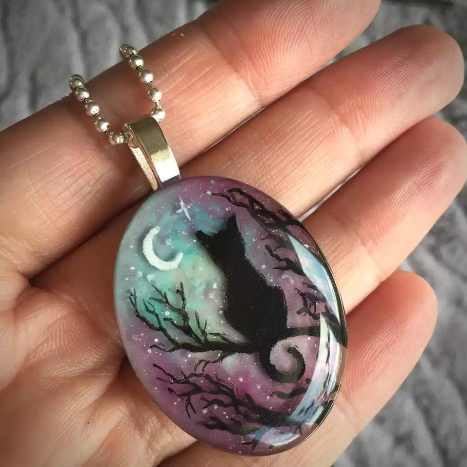 Cat Resin Pendant necklace