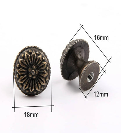 Floral vintage style knob