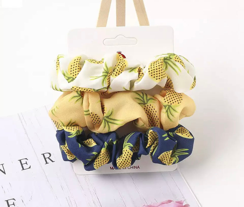 Pineapple Scrunchie Pack 3 pcs