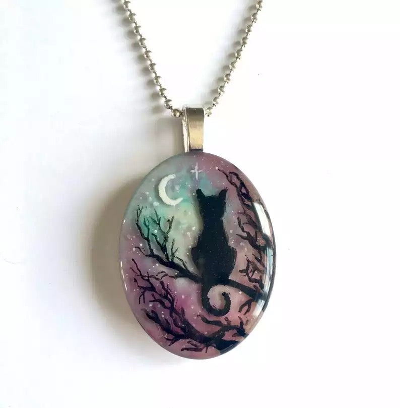 Cat Resin Pendant necklace