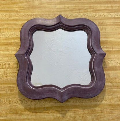 Scalloped Hand painted mirror